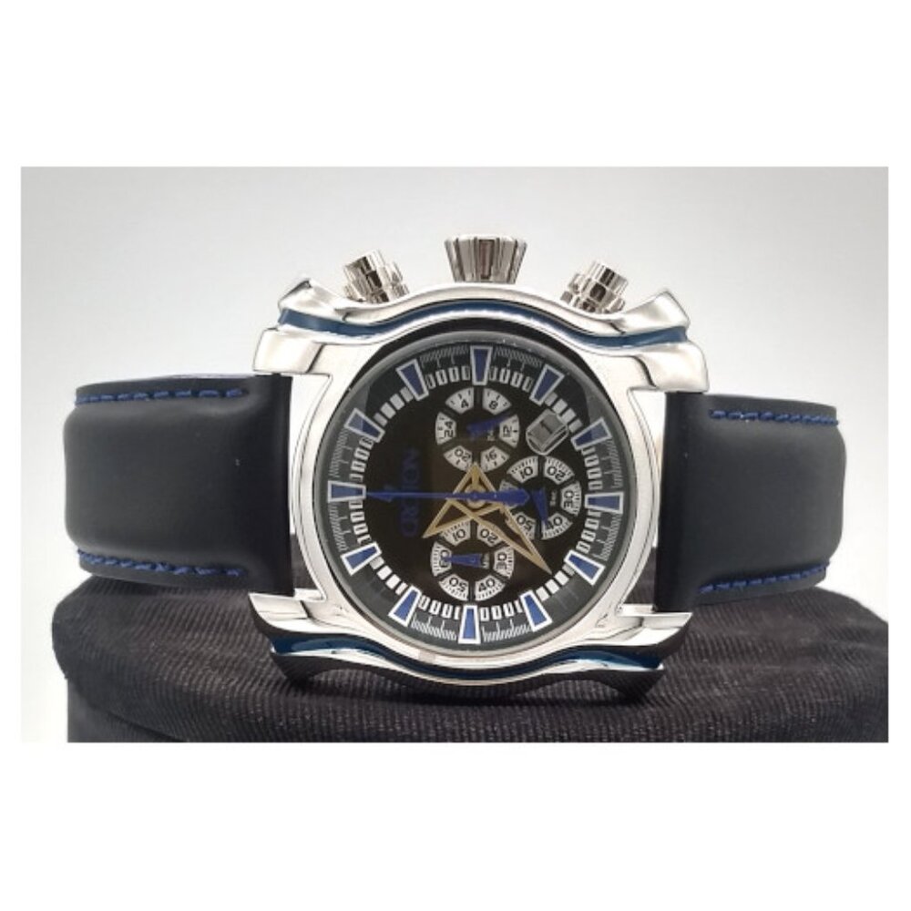 Croton CC311219SSBL Chronomaster Watch Blue & Black Dial